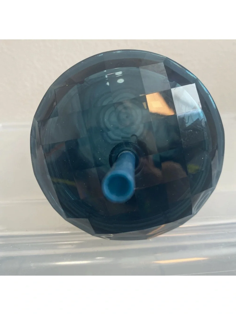 Starbucks Iridescent Teal Blue Tall Tumbler with Straw